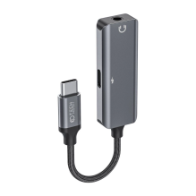 Tech-Protect UltraBoost garso adapteris USB-C (vyriškas) / mini lizdas 3,5 mm (moteris) - USB-C (moteris) - juodas