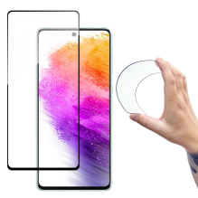 Wozinsky Full Cover Flexi Nano stiklo plėvele grūdintas stiklas su rėmeliu Samsung Galaxy A73 skaidrus