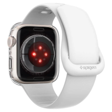 „Spigen“ skystųjų kristalų dėklas, skirtas Apple Watch 4 / 5 / 6 / 7 / 8 / SE (40 / 41 mm) – skaidrus