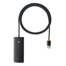 „Baseus Lite“ serijos HUB adapteris USB-A iki 4xUSB-A 3.0 5Gb / s juodas (WKQX030101)