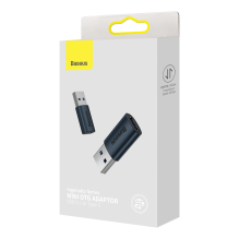 Baseus Ingenuity Series Mini USB 3.1 OTG į USB Type C adapteris mėlynas (ZJJQ000103)