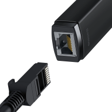 Baseus Lite Series adapter USB Type A - RJ45 LAN socket 100Mbps black (WKQX000001)