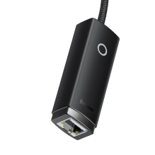 „Baseus Lite“ serijos adapteris A tipo USB – RJ45 LAN lizdas 100Mbps juodas (WKQX000001)