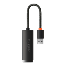 „Baseus Lite“ serijos adapteris A tipo USB – RJ45 LAN lizdas 100Mbps juodas (WKQX000001)