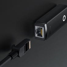 „Baseus Lite“ serijos adapteris A tipo USB – RJ45 LAN lizdas 100Mbps juodas (WKQX000001)