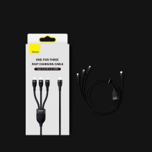 Baseus Flash Series II cable USB Type C - USB Type C / Lightning / micro USB 100 W 1.5 m black (CASS030201)