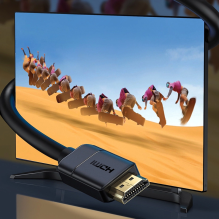 Bazinis kabelis HDMI 2.0 1,5 m juodas (WKGQ030201)