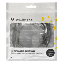 Wozinsky mini jack extension cable (female-male) AUX extension 5 m black