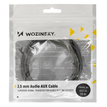 Wozinsky AUX cable angled (male-male) mini jack cable 2 m black