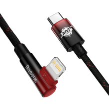 Baseus CAVP000220 angled Lightning - USB-C PD cable 20W 480Mb / s 1m - red