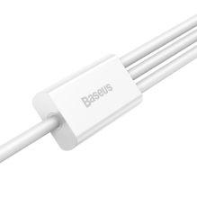 „Baseus Superior“ 3 viename kabelis USB – „Lightning“ / USB tipas C / „micro USB 3.5 A 1,5 m White“ (CAMLTYS-02)