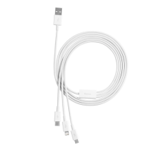 „Baseus Superior“ 3 viename kabelis USB – „Lightning“ / USB tipas C / „micro USB 3.5 A 1,5 m White“ (CAMLTYS-02)