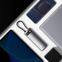 „Baseus StarJoy HUB“ 6 prievadų USB-C – 3 x USB-A / 1 x HDMI / 1 x RJ45 / 1 x USB-C PD pilka