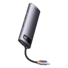 Baseus StarJoy HUB 8-Port USB-C - 3x USB-A / 1x HDMI / 1x RJ45 / 1x SD / TF / 1x USB-C PD gray