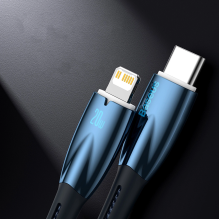 Baseus Glimmer Series fast charging cable USB-A - USB-C 100W 480Mbps 1m blue