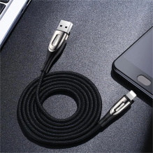 Joyroom Sharp Series S-M411 USB-A / Lightning 3A Cable 1.2m with Charging Indicator - Black