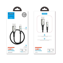 Joyroom Sharp Series S-M411 USB-A / Lightning 3A 1,2 m laidas su įkrovimo indikatoriumi – juodas