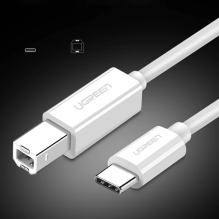 Ugreen printer cable USB-C - USB-B 480Mb / s 1m white (US241)