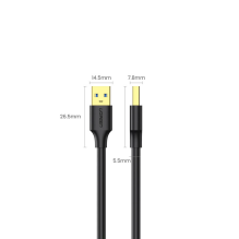 Ugreen US128 10369 USB-A 3.0 / USB-A 3.0 5Gb / s 0.5m cable - black