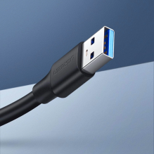 Ugreen USB-A (vyriškas) – USB-A (moteriškas) adapterio ilgintuvas USB 3.0 5Gb / s 0.5m juodas (US129)