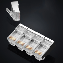 Ugreen 10x kištuko galas RJ45 8P8C (UTP Cat. 6 / Cat. 5 / Cat. 5e) Sidabras (NW111)