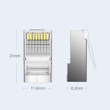 Ugreen 10x kištuko galas RJ45 8P8C (UTP Cat. 6 / Cat. 5 / Cat. 5e) Sidabras (NW111)