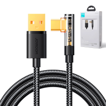 Joyroom žaidimų kabelis S-UC027A6 USB-C (kampinis) / USB-A (tiesus) 3A 1,2 m - juodas