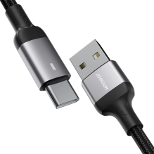 Joyroom Extraordinary Series A10 USB-A / USB-C 3A kabelis 1,2 m – juodas