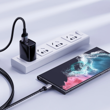 Joyroom Extraordinary Series A10 USB-A / USB-C 3A kabelis 1,2 m – juodas