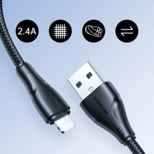 Joyroom Surpass Series A11 USB-A / Lightning 2.4A cable 2 m - black