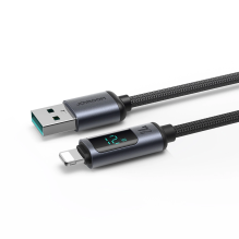 Joyroom Prism Series A16 Lightning / USB-A Cable 2.4A 1.2m with LED Display - Black