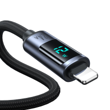 Joyroom Prism Series A16 Lightning / USB-A Cable 2.4A 1.2m with LED Display - Black