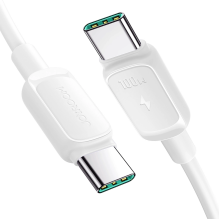 „Joyroom“ kelių spalvų serijos A14 USB-C / USB-C 100 W laidas, 1,2 m – baltas