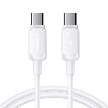 „Joyroom“ kelių spalvų serijos A14 USB-C / USB-C 100 W laidas, 1,2 m – baltas