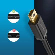 Ugreen cable USB - mini USB 480 Mbps 1 m black (US132 10355)