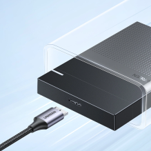 USB C / mikro USB-B 3.0 kabelis Ugreen US565 5Gb / s 3A 1m - pilkas