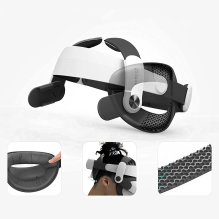 BoboVR M2+ strain relief strap for Meta Quest 2 VR goggles - white and black