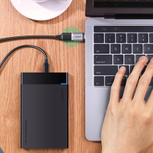 Ugreen US270 USB-C (vyriškas) / USB-A 3.0 (moteriškas) adapteris su dirželiu – pilka