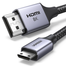 Ugreen HD163 15514 mini HDMI / HDMI 2.1 8K kabelis 1 m – pilkas