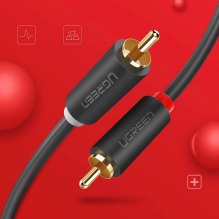 Ugreen AV104 10519 audio cable 2RCA (male) / 2RCA (male) 3m - gray