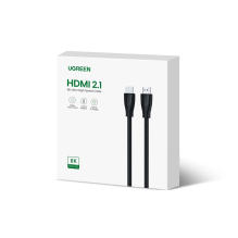 Ugreen HD140 80401 HDMI 2.1 / HDMI 2.1 1 m kabelis – juodas