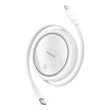 Baseus Free2Pull Cable Retractable USB-C / Lightning 20W 1m - White