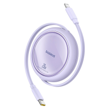 Baseus Free2Pull Cable Retractable USB-C / Lightning 20W 1m - Purple