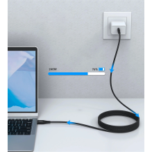 Choetech XCC-1051 magnetinis USB-C / USB-C PD 3.1 laidas 240W 1,8m - juodas