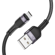 Tech-Protect UltraBoost 2 micro USB / USB-A cable 2.4A 0.25m - black