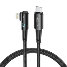 Tech-Protect UltraBoost L Cable Lightning (kampinis) / USB-C (tiesus) PD 20W 3A 1m - pilkas