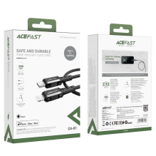 Acefast C4-01 Lightning - USB-C PD cable 30W 3A 480Mb / s 1.8m - black