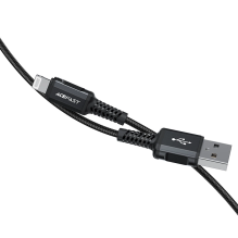 Acefast MFI USB - Lightning cable 1.8m, 2.4A black (C4-02 A Black)