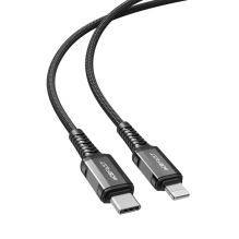 Acefast C1-01 Lightning - USB-C MFi PD cable 30W 3A 480Mb / s 1.2m - black