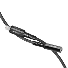 Acefast audio cable MFI Lightning - 3.5mm mini jack (female) 18cm, AUX black (C1-05 black)